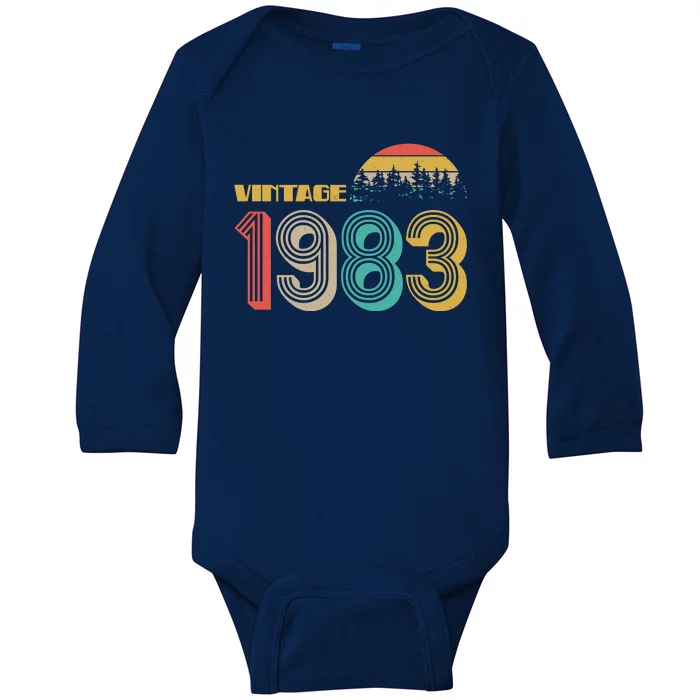 Vintage 1983 Sun Wilderness 40th Birthday Baby Long Sleeve Bodysuit