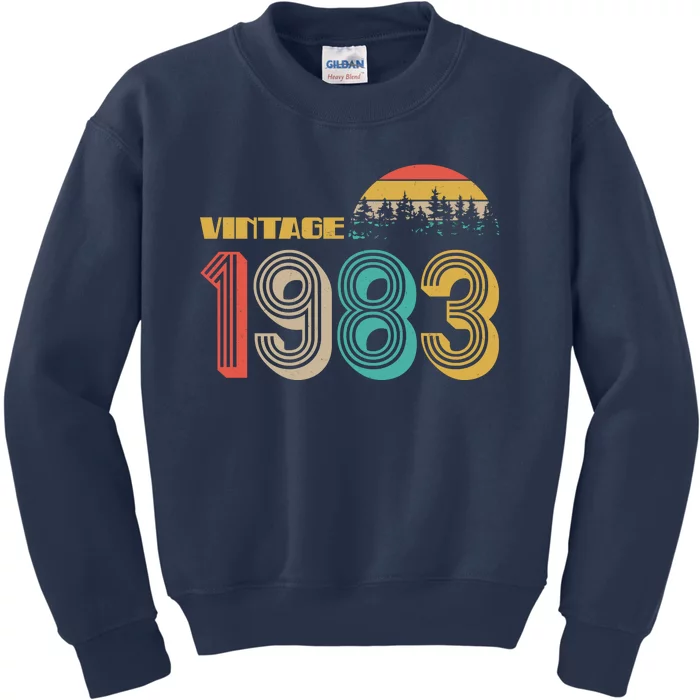 Vintage 1983 Sun Wilderness 40th Birthday Kids Sweatshirt