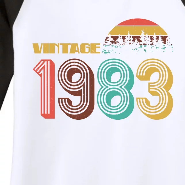 Vintage 1983 Sun Wilderness 40th Birthday Women's Tri-Blend 3/4-Sleeve Raglan Shirt