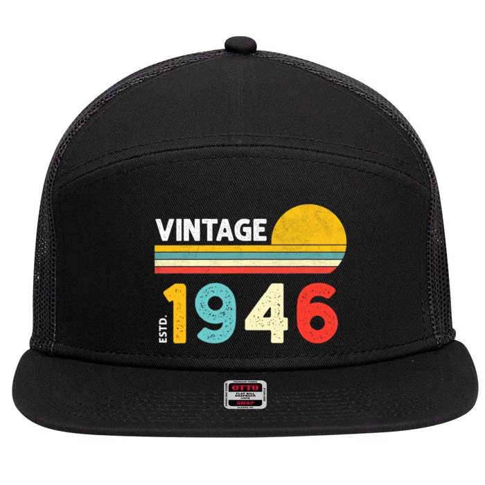 Vintage 1946 7 Panel Mesh Trucker Snapback Hat