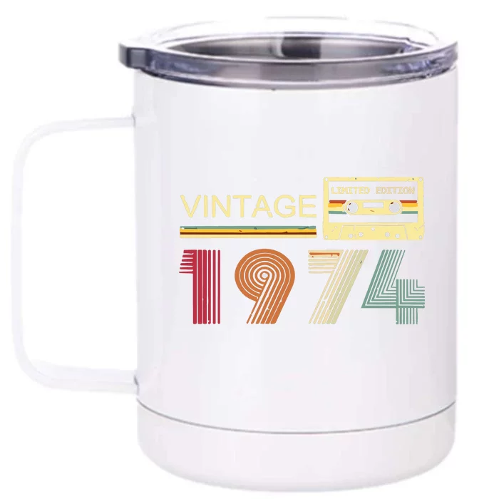 Vintage 1974 Front & Back 12oz Stainless Steel Tumbler Cup