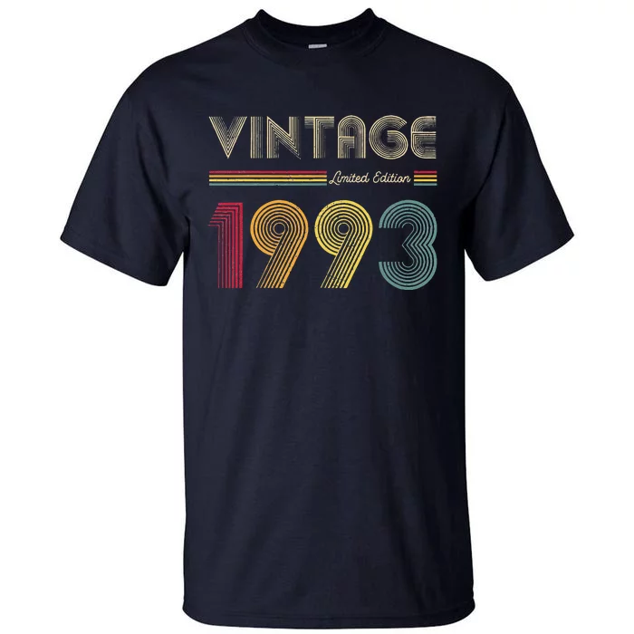 Vintage 1993 Women 30th Birthday 30 Year Old Gifts Tall T-Shirt