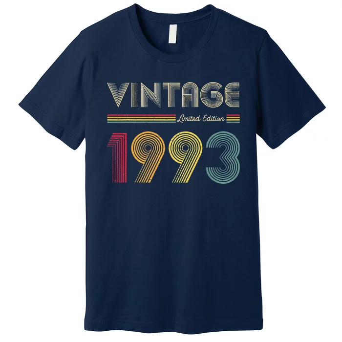 Vintage 1993 Women 30th Birthday 30 Year Old Gifts Premium T-Shirt