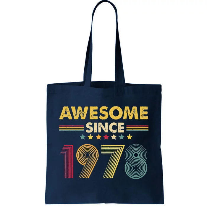 Vintage 1978 Women 45th Birthday 45 Year Old Gifts Tote Bag