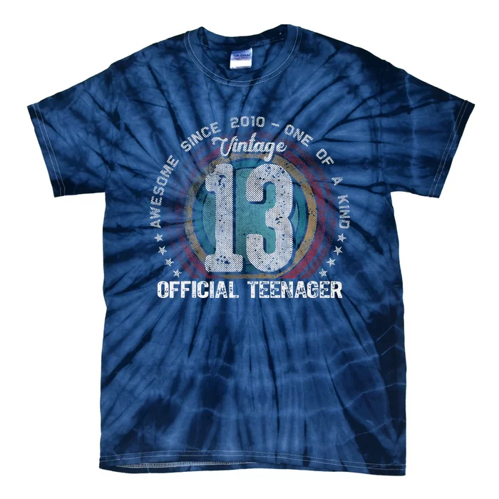 Vintage 13 Year Old Gifts 13th Birthday Cute Tie-Dye T-Shirt