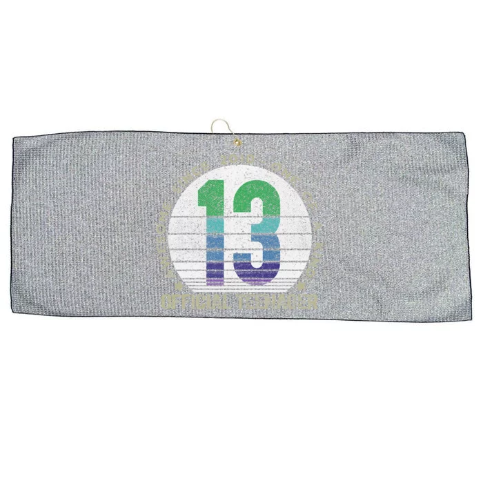 Vintage 13 Year Old Gifts 13th Birthday Large Microfiber Waffle Golf Towel