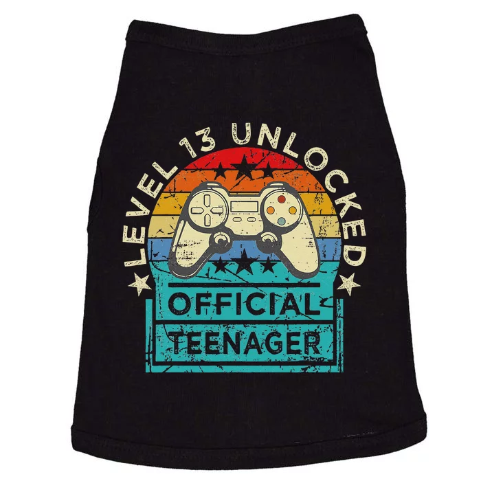 Vintage 13 Years Old Gamer Level 13 Official Teenager Doggie Tank