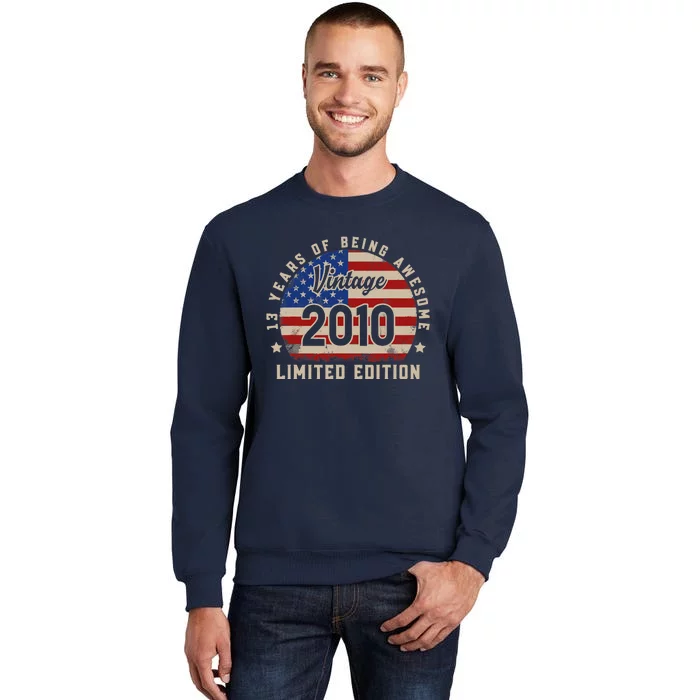 Vintage 2010 13 Years Of Being Awesome Gifts 13th Birthday Sweatshirt