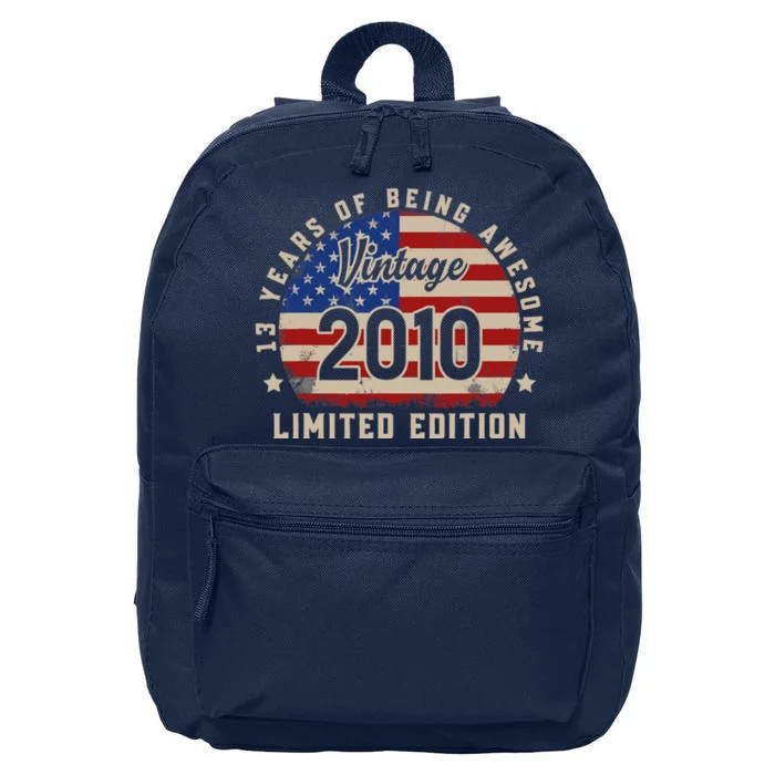 Vintage 2010 13 Years Of Being Awesome Gifts 13th Birthday 16 in Basic Backpack