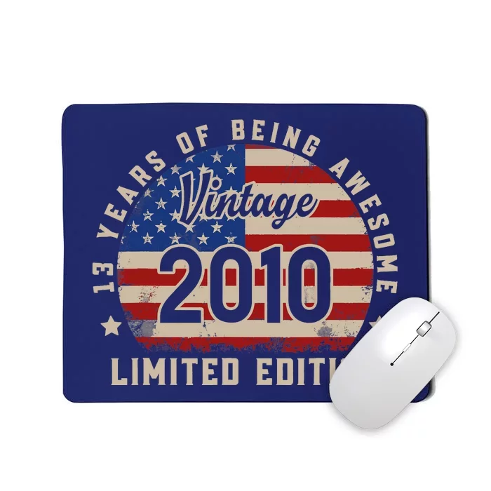 Vintage 2010 13 Years Of Being Awesome Gifts 13th Birthday Mousepad