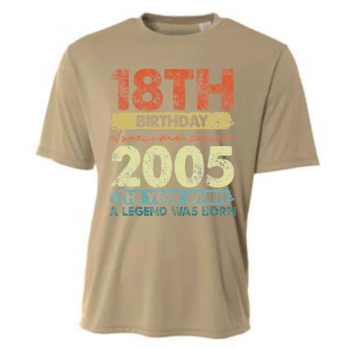 Vintage 2005 18 Year Old Gifts Limited Edition 18th Birthday Cooling Performance Crew T-Shirt