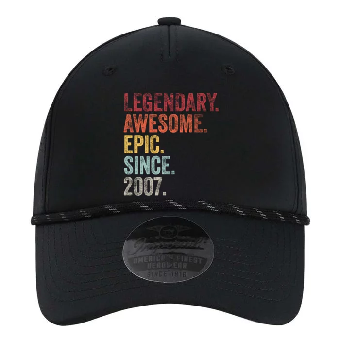 Vintage 2007 15th Birthday Legendary Awesome Epic Since 2007 Cute Gift Performance The Dyno Cap