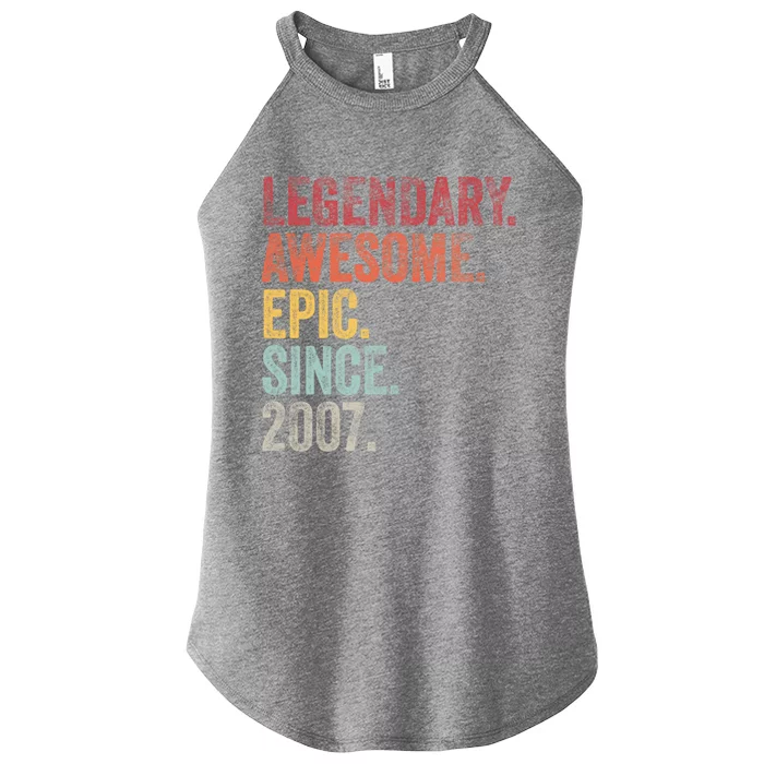 Vintage 2007 15th Birthday Legendary Awesome Epic Since 2007 Cute Gift Women’s Perfect Tri Rocker Tank