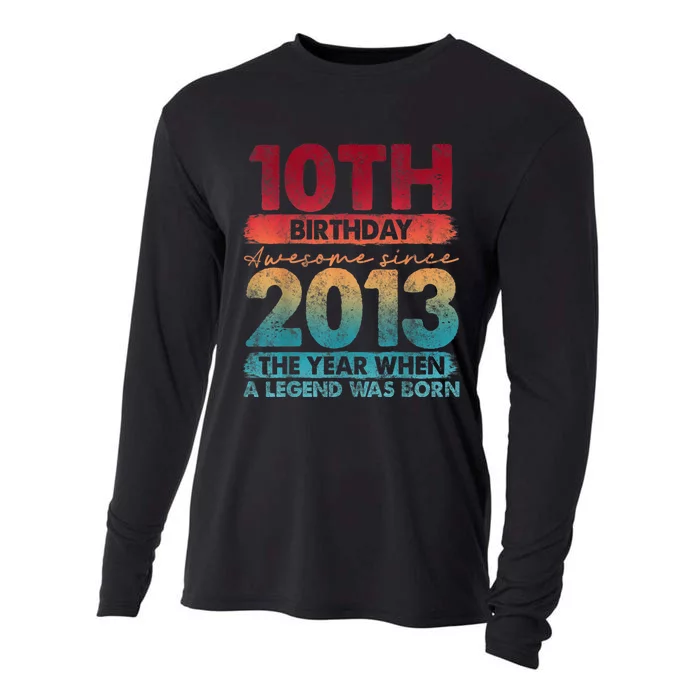 Vintage 2013 10 Year Old Gifts Limited Edition 10th Birthday Cooling Performance Long Sleeve Crew