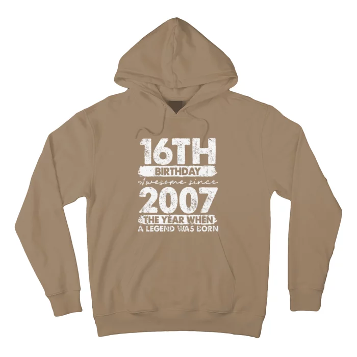 Vintage 2007 16 Year Old Gifts Limited Edition 16th Birthday Cute Hoodie