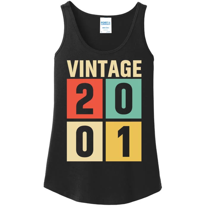 Vintage 2001 21st Birthday Celebration Ladies Essential Tank