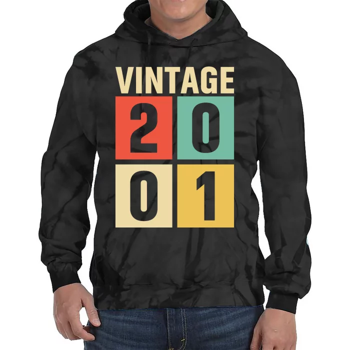 Vintage 2001 21st Birthday Celebration Tie Dye Hoodie