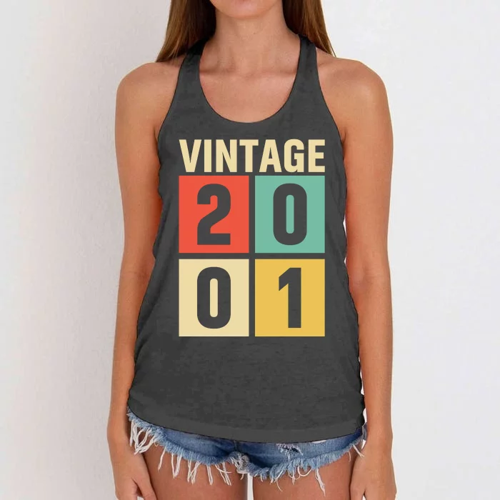 Vintage 2001 21st Birthday Celebration Women's Knotted Racerback Tank