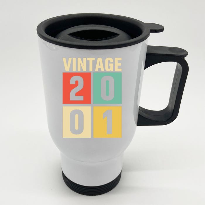 Vintage 2001 21st Birthday Celebration Front & Back Stainless Steel Travel Mug