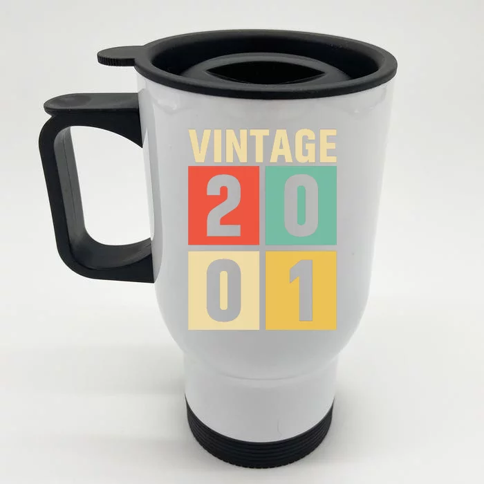 Vintage 2001 21st Birthday Celebration Front & Back Stainless Steel Travel Mug