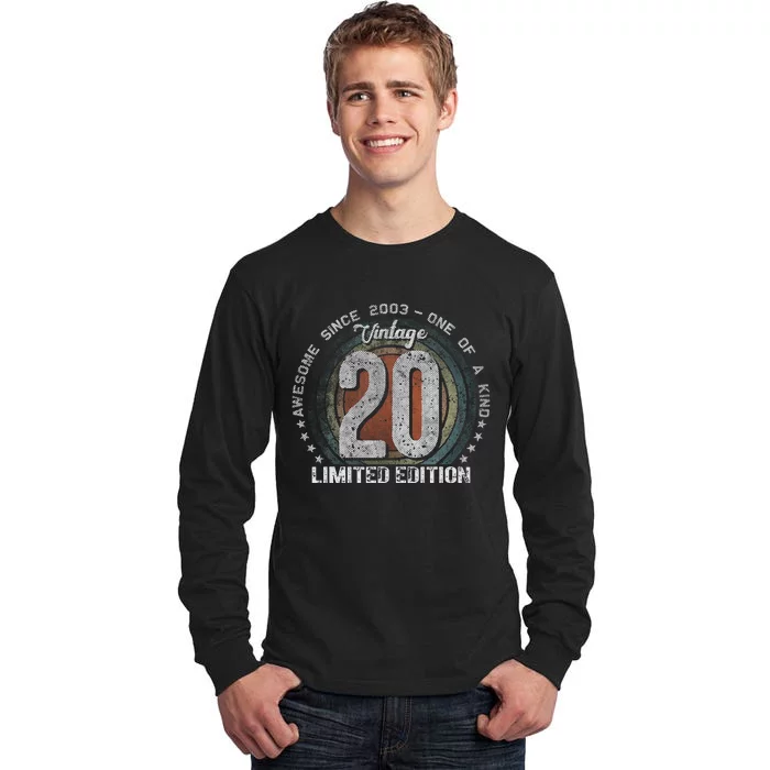 Vintage 2003 20 Year Old Gifts Limited Edition 20th Birthday Tall Long Sleeve T-Shirt