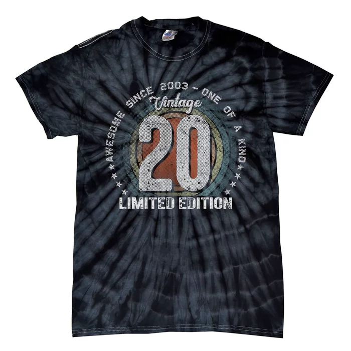 Vintage 2003 20 Year Old Gifts Limited Edition 20th Birthday Tie-Dye T-Shirt