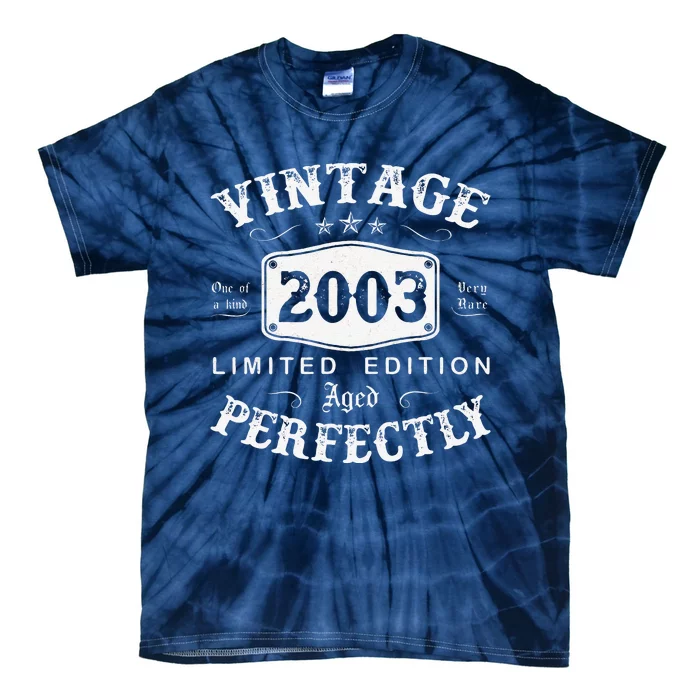 Vintage 2003 20 Years Old 20th Birthday Gifts For Tie-Dye T-Shirt