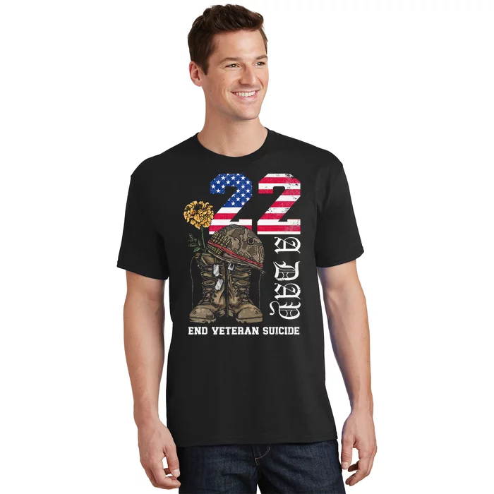 Veteran 22 A Day Take Their Lives End Veteran Suicide T-Shirt