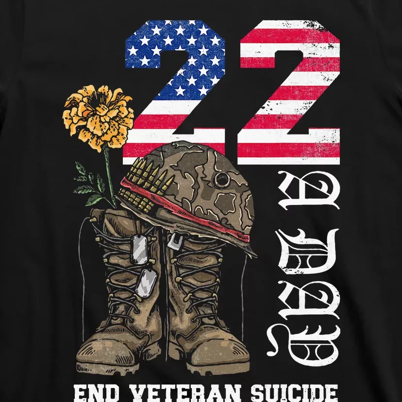 Veteran 22 A Day Take Their Lives End Veteran Suicide T-Shirt