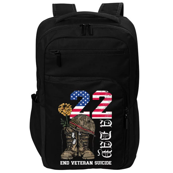 Veteran 22 A Day Take Their Lives End Veteran Suicide Impact Tech Backpack