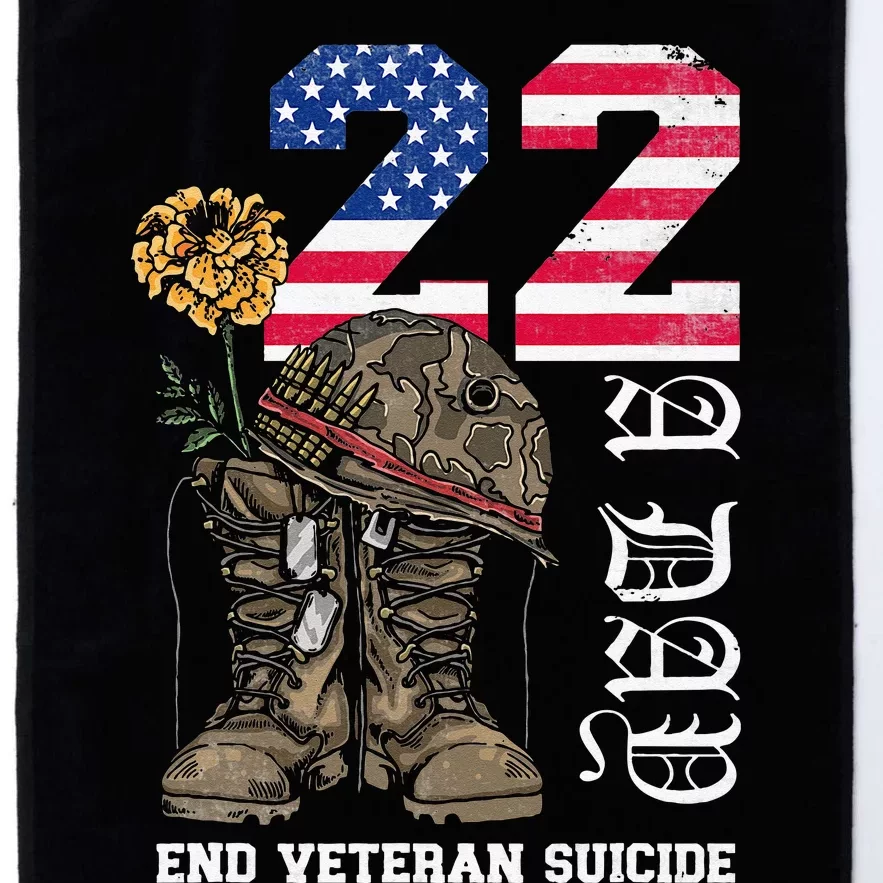 Veteran 22 A Day Take Their Lives End Veteran Suicide Platinum Collection Golf Towel