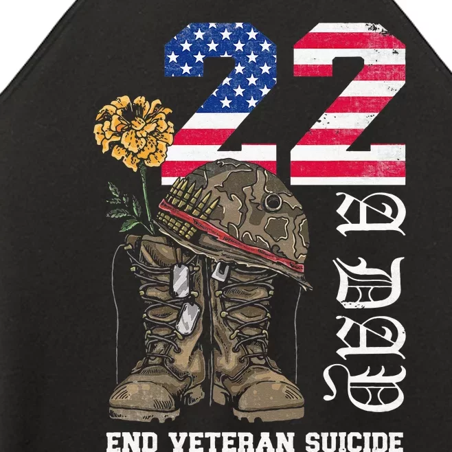 Veteran 22 A Day Take Their Lives End Veteran Suicide Women’s Perfect Tri Rocker Tank