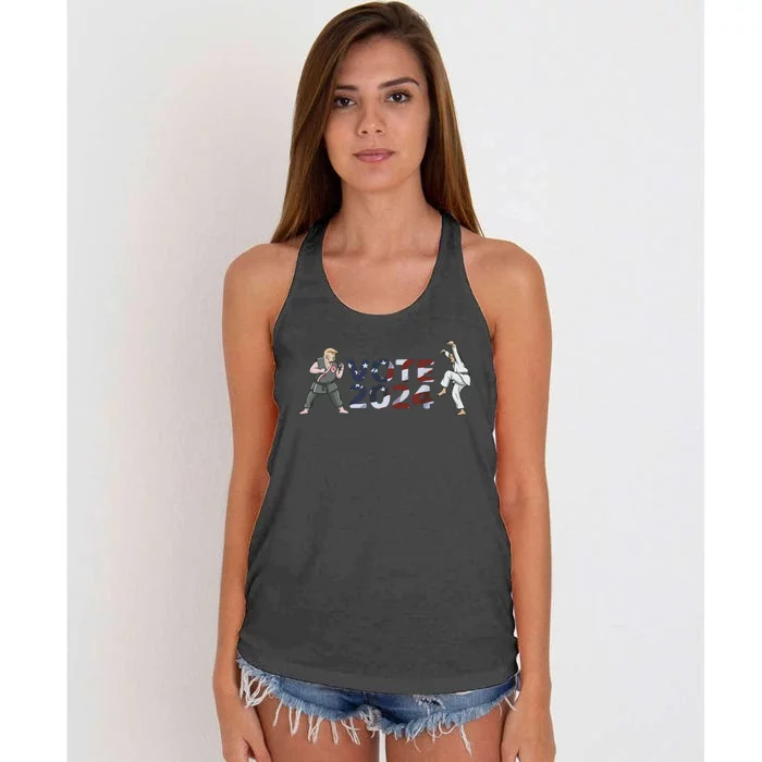 Vote 2024. Activism Women's Knotted Racerback Tank