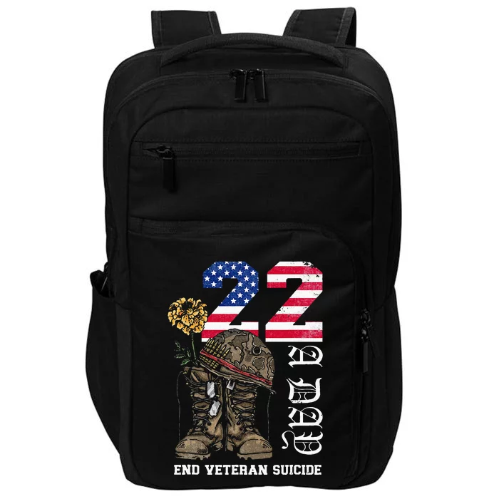 Veteran 22 A Day Take Their Lives End Veteran Suicide Impact Tech Backpack