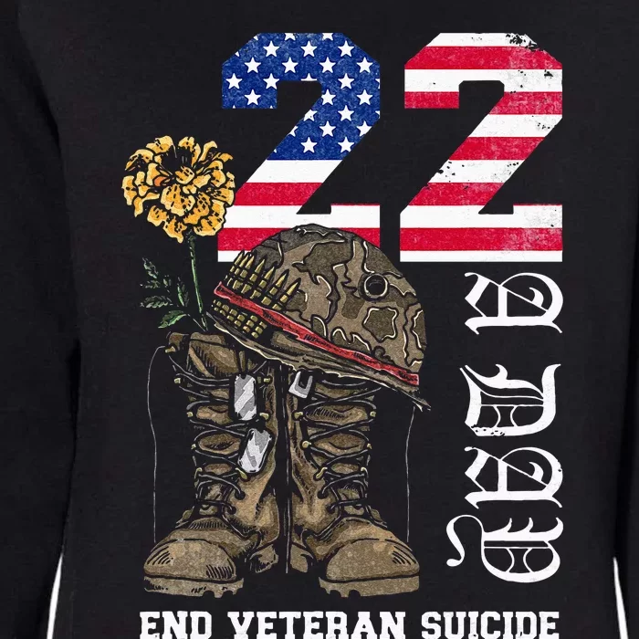 Veteran 22 A Day Take Their Lives End Veteran Suicide Womens California Wash Sweatshirt