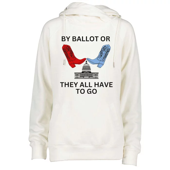 Vote 2024 Bold Election Design Womens Funnel Neck Pullover Hood