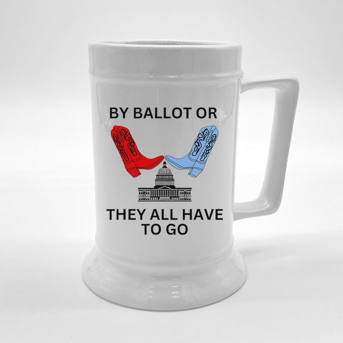 Vote 2024 Bold Election Design Front & Back Beer Stein