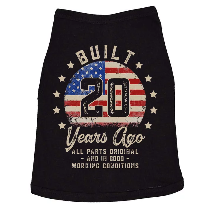 Vintage 20th Birthday Built 20 Years Ago American Flag Doggie Tank