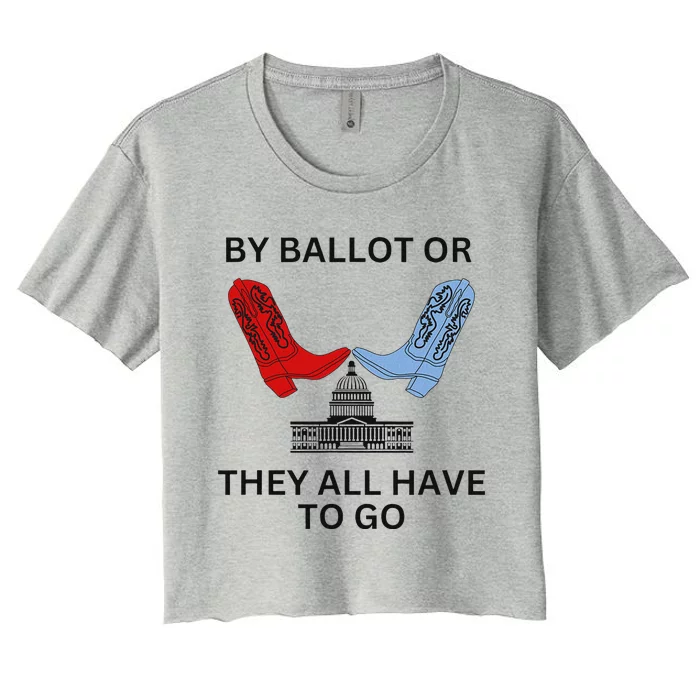 Vote 2024 Bold Election Design Women's Crop Top Tee