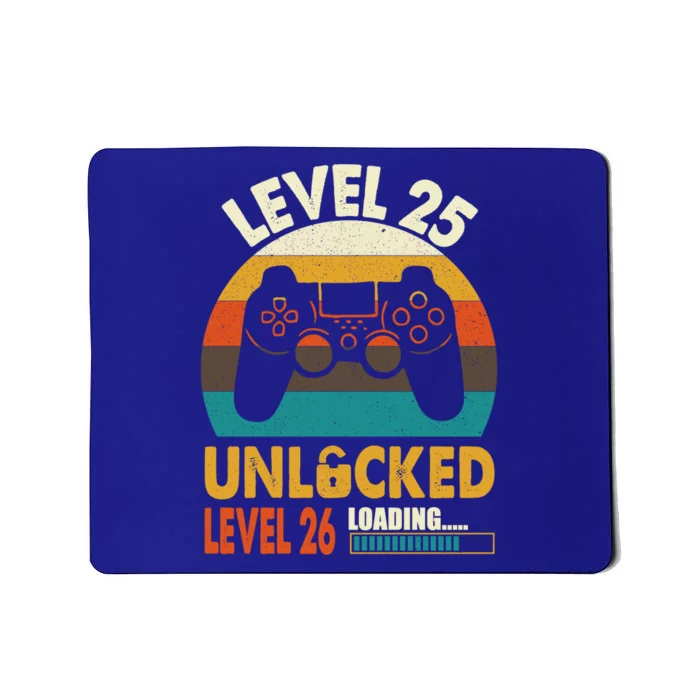 Vintage 25th Birthday Level 25 Unlocked Level 26 Loading Cute Gift Mousepad