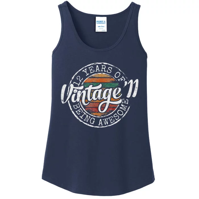 Vintage 2011 Bday Stamp 12th Birthday Gifts 12 Year Old Ladies Essential Tank