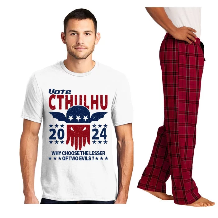 Vote 2024 Cthulhu President Choose The Lesser Of Two Evils Pajama Set