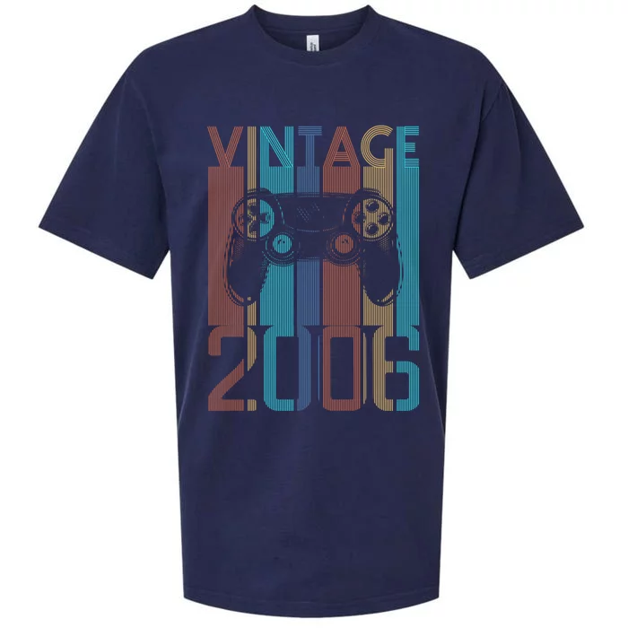 Vintage 2006 Gaming Funny Gift For 17 Year Old Gamer Birthday Gift Sueded Cloud Jersey T-Shirt