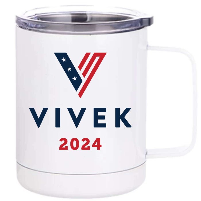 Vivek 2024 Ivek Ramaswamy For President Front & Back 12oz Stainless Steel Tumbler Cup