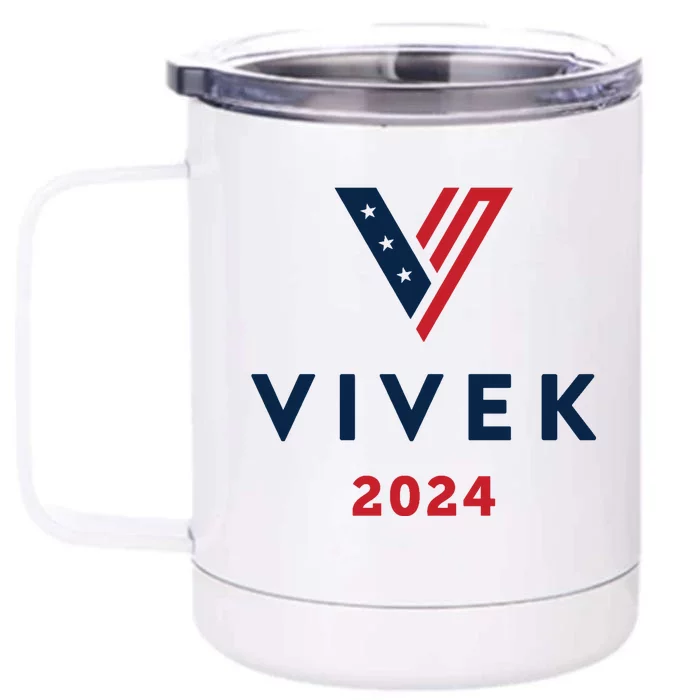 Vivek 2024 Ivek Ramaswamy For President Front & Back 12oz Stainless Steel Tumbler Cup