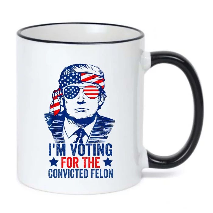 Voting 2024 Im Voting For The Convicted Felon Black Color Changing Mug