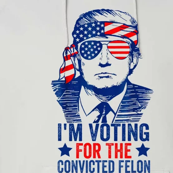 Voting 2024 Im Voting For The Convicted Felon Performance Fleece Hoodie