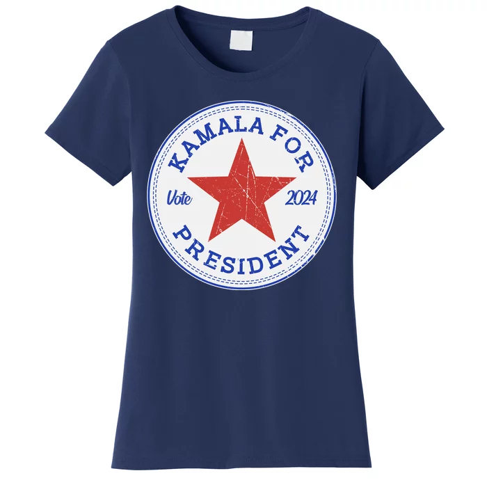 Vote 2024 Kamala For President Sneaker Logo Women's T-Shirt