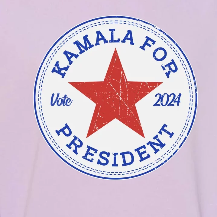 Vote 2024 Kamala For President Sneaker Logo Garment-Dyed Sweatshirt