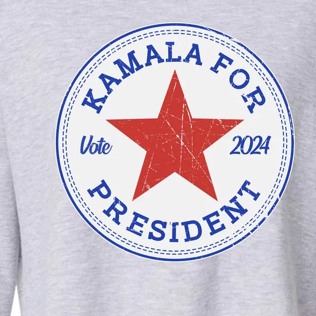 Vote 2024 Kamala For President Sneaker Logo Cropped Pullover Crew